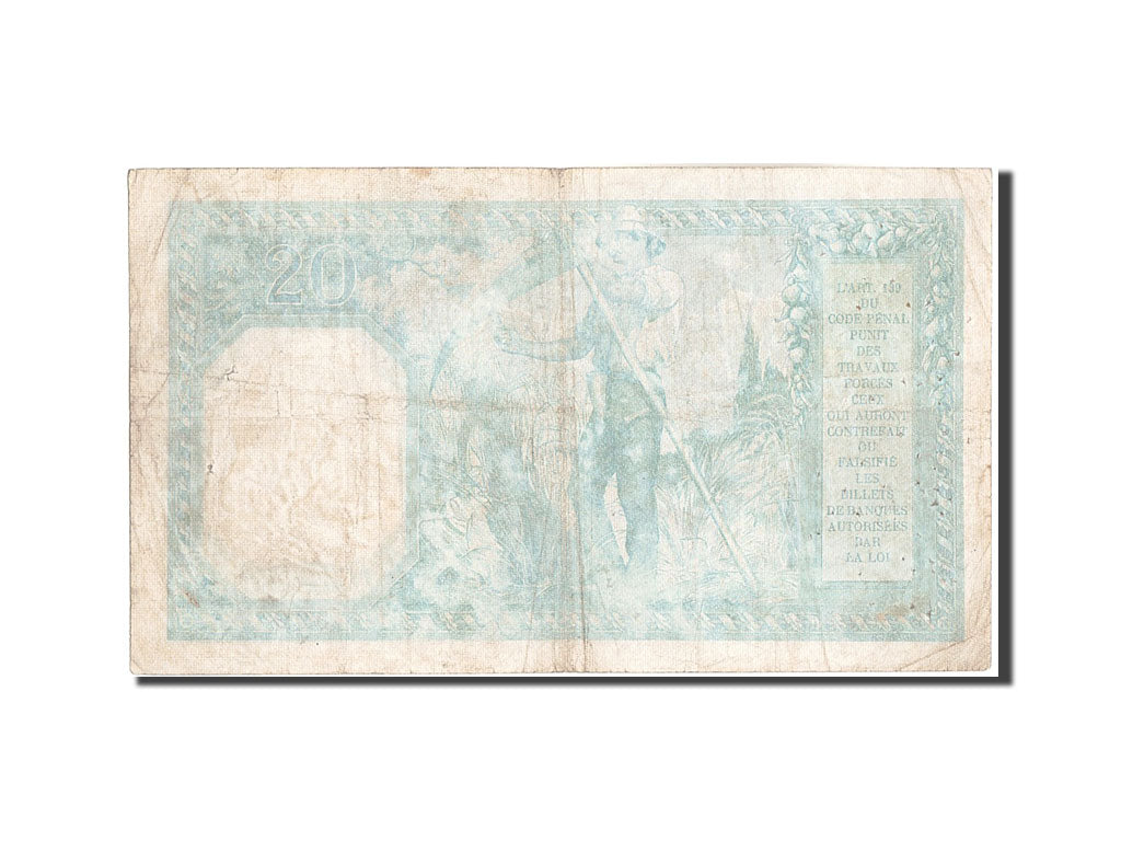 Banknote, France, 20 Francs, 20 F 1916-1919 ''Bayard'', 1917, 1917-08-24