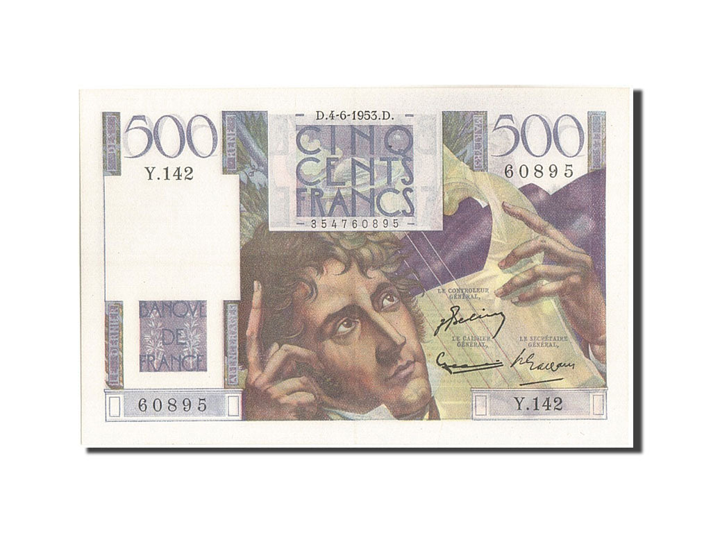 Banconote, Francia, 500 Francs, 500 F 1945-1953 ''Chateaubriand'', 1953