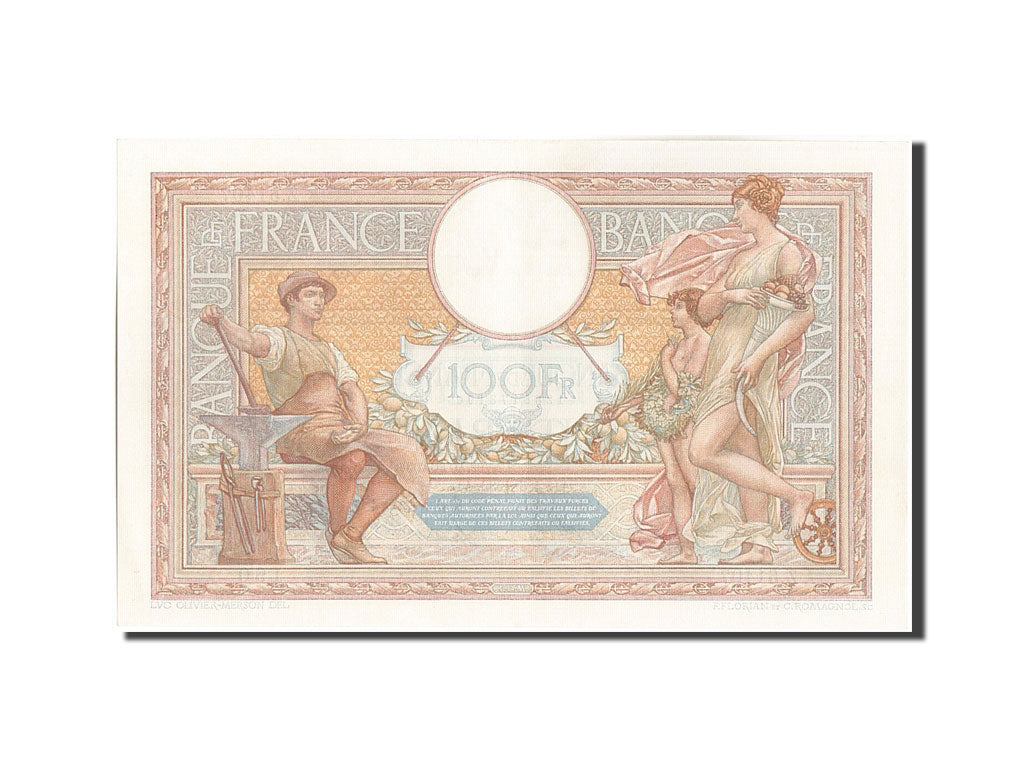 Banknote, France, 100 Francs, 100 F 1908-1939 ''Luc Olivier Merson'', 1936