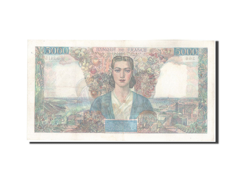 Billet, France, 5000 Francs, 5 000 F 1942-1947 ''Empire Français'', 1947