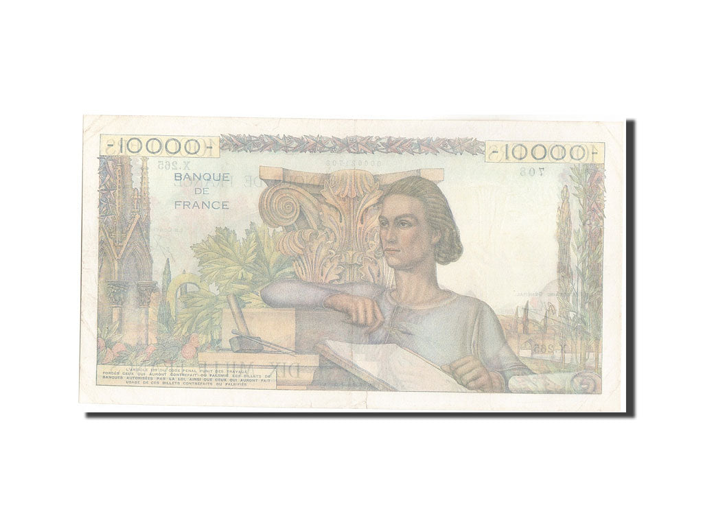 Banknote, France, 10,000 Francs, 10 000 F 1945-1956 ''Génie Français'', 1946