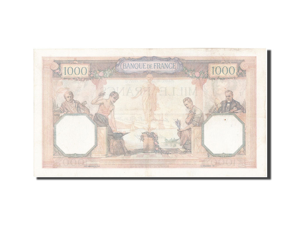 Banknote, France, 1000 Francs, 1 000 F 1927-1940 ''Cérès et Mercure'', 1927
