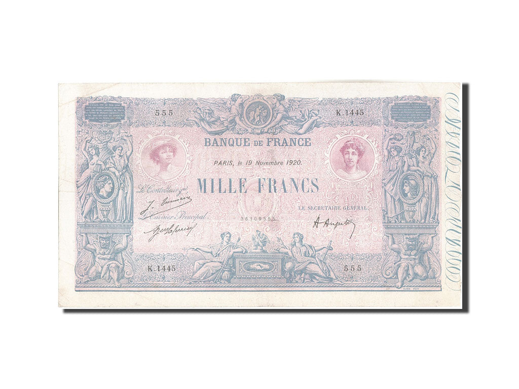 Billet, France, 1000 Francs, 1 000 F 1889-1926 ''Bleu et Rose'', 1920