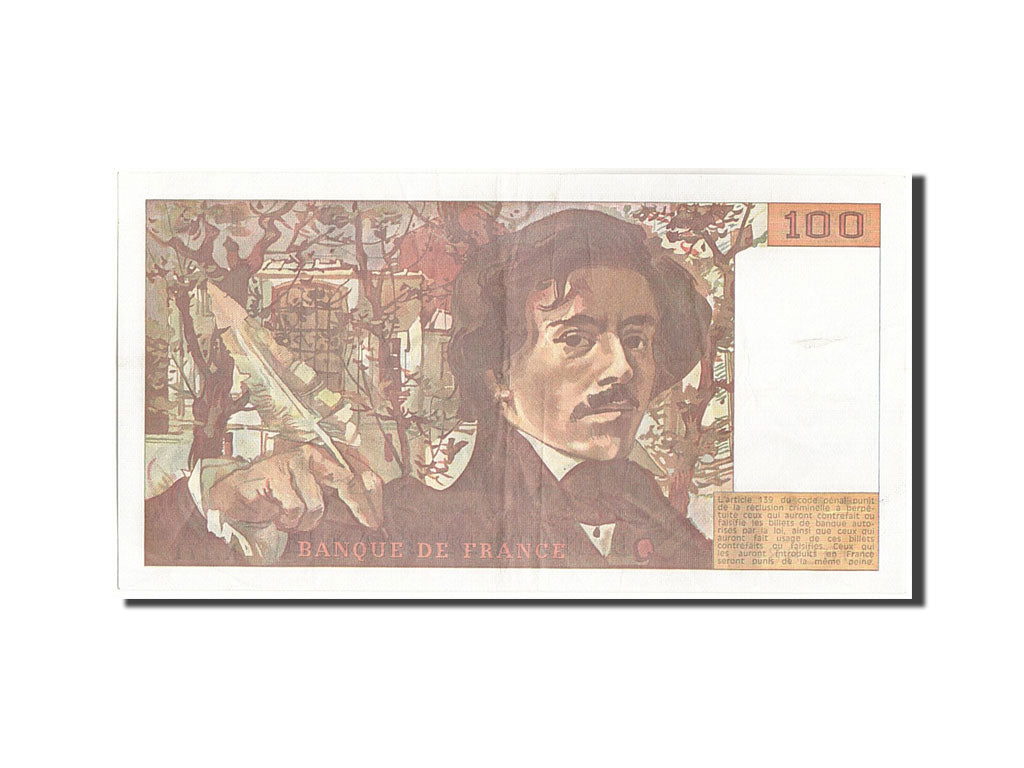 Banknote, France, 100 Francs, 100 F 1978-1995 ''Delacroix'', 1991, 1991