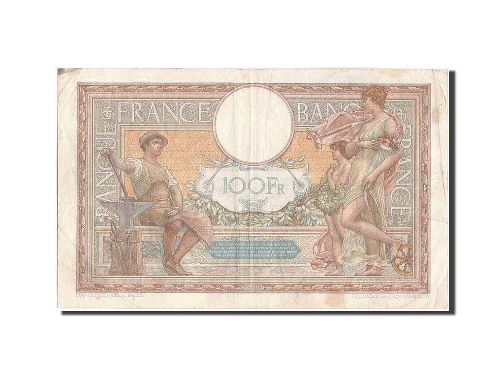 Banknote, France, 100 Francs, 100 F 1908-1939 ''Luc Olivier Merson'', 1939