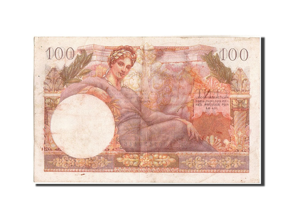 Francia, 100 Francs, 1955-1963 Treasury, 1955, M.1, MBC, KM:M11a