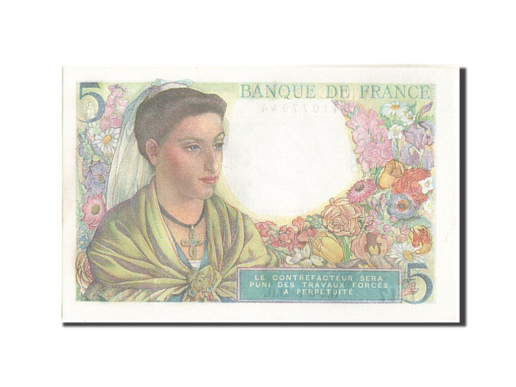 Banknote, France, 5 Francs, 5 F 1943-1947 ''Berger'', 1943, 1943-06-02