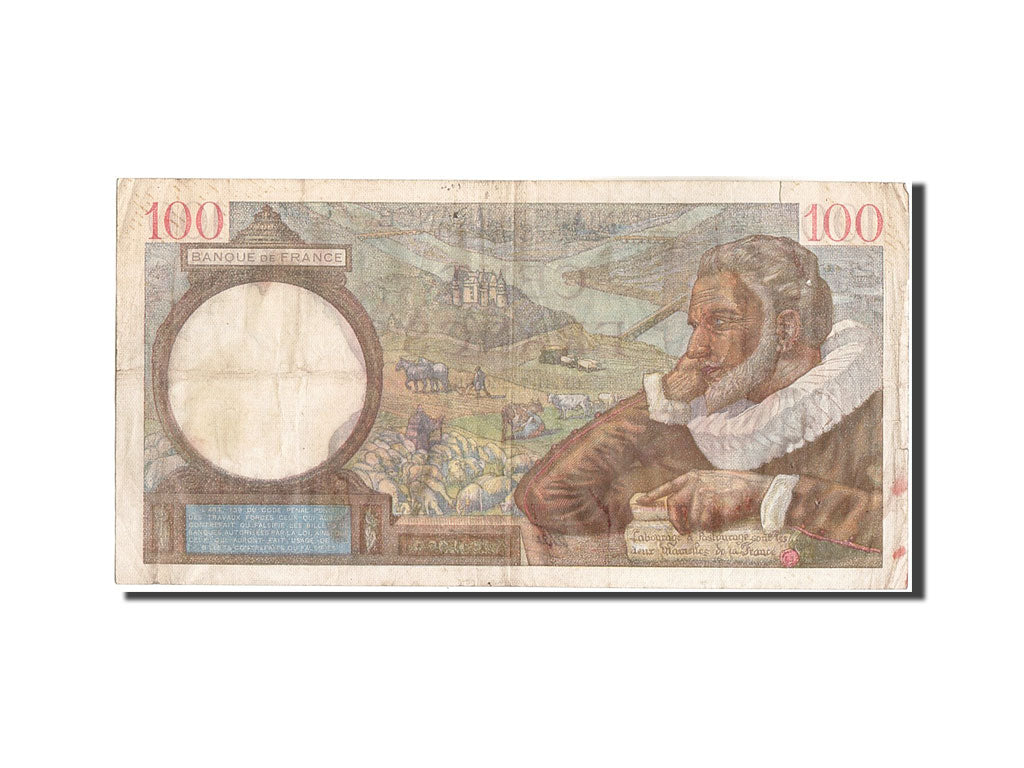 Banknote, France, 100 Francs, 100 F 1939-1942 ''Sully'', 1940, 1940-07-11