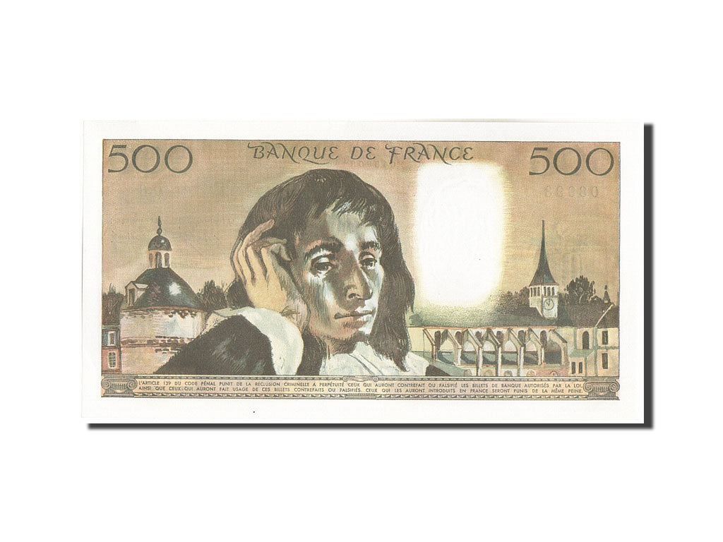 Geldschein, Frankreich, 500 Francs, 500 F 1968-1993 ''Pascal'', 1969