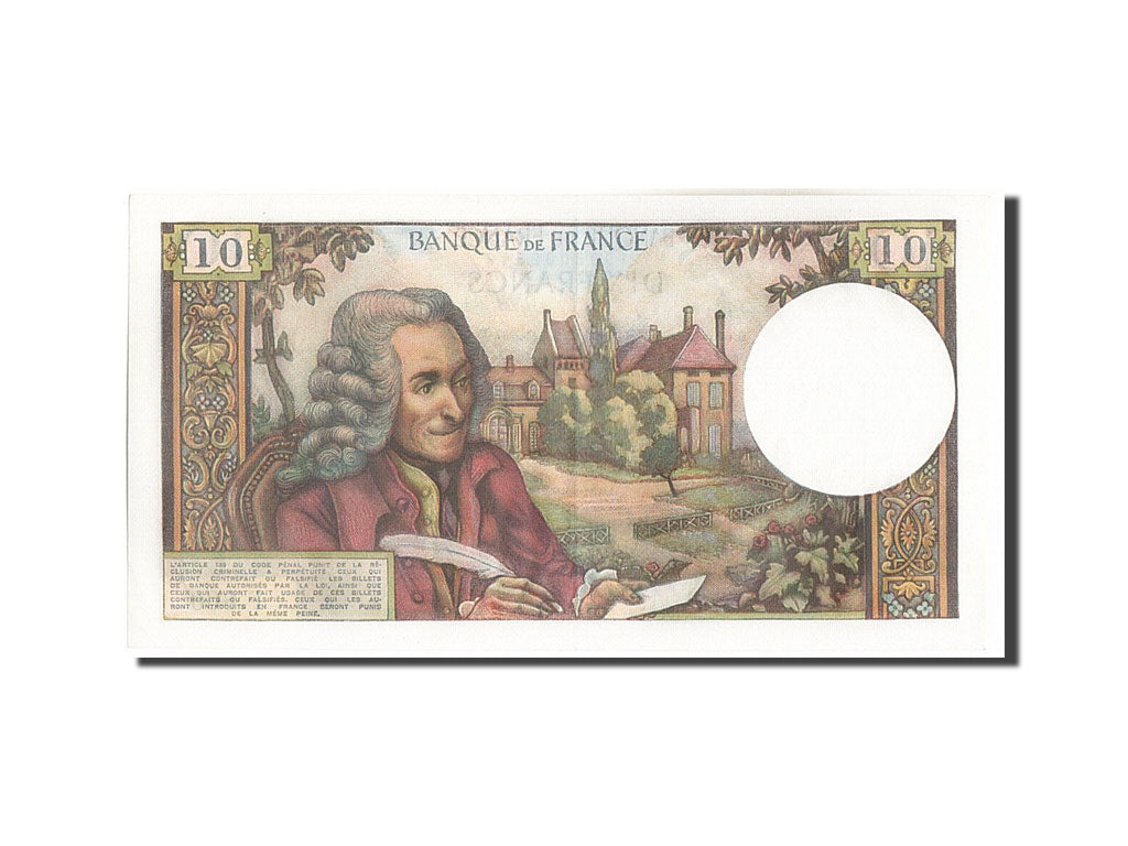 Banconote, Francia, 10 Francs, 10 F 1963-1973 ''Voltaire'', 1972, 1972-09-07