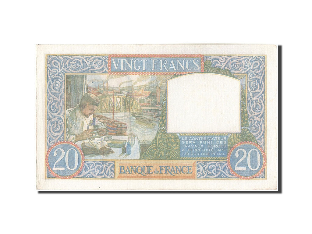 Billete, Francia, 20 Francs, 20 F 1939-1942 ''Science et Travail'', 1941