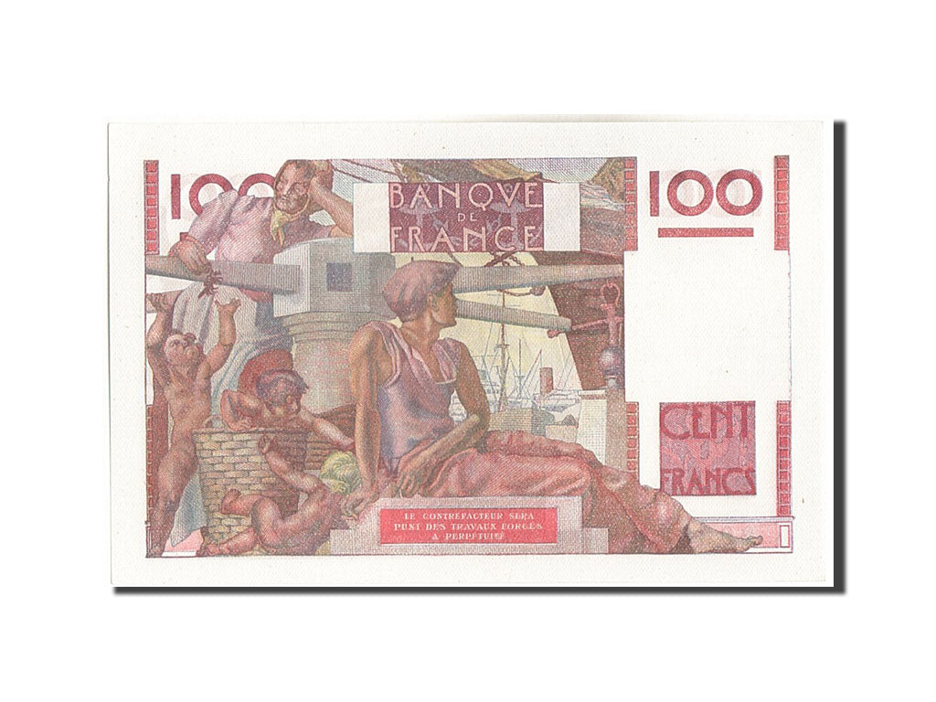 Biljet, Frankrijk, 100 Francs, 100 F 1945-1954 ''Jeune Paysan'', 1947