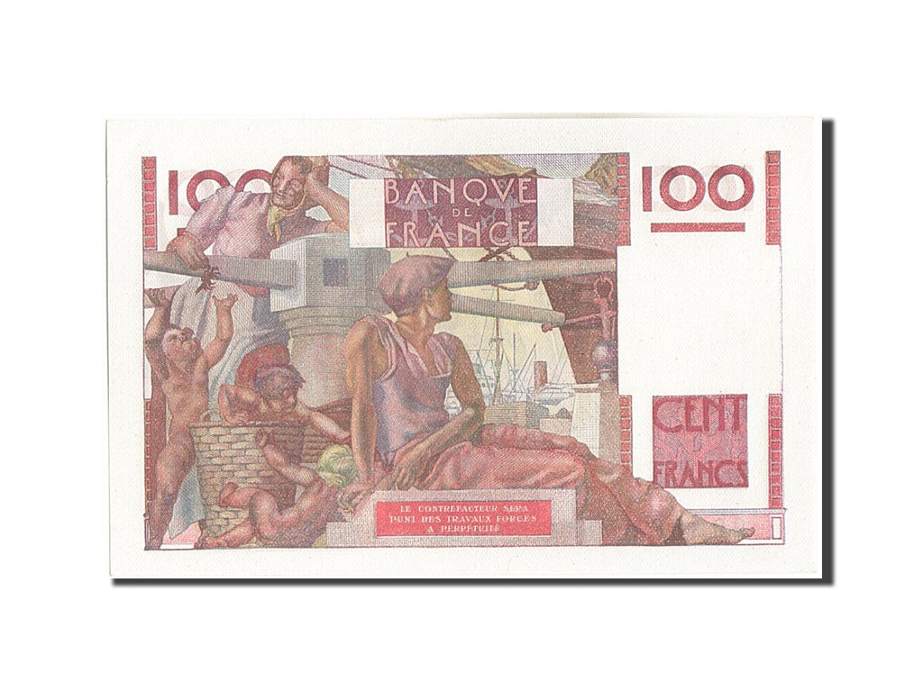 Billete, Francia, 100 Francs, 100 F 1945-1954 ''Jeune Paysan'', 1947