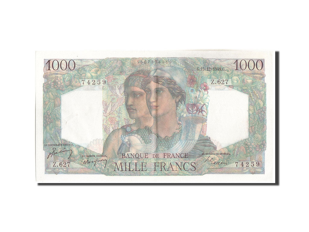 Banconote, Francia, 1000 Francs, 1 000 F 1945-1950 ''Minerve et Hercule'', 1949