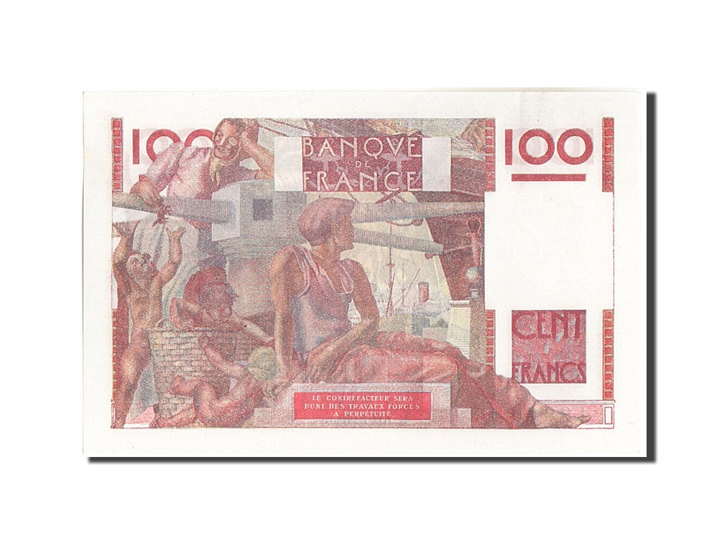 Biljet, Frankrijk, 100 Francs, 100 F 1945-1954 ''Jeune Paysan'', 1946
