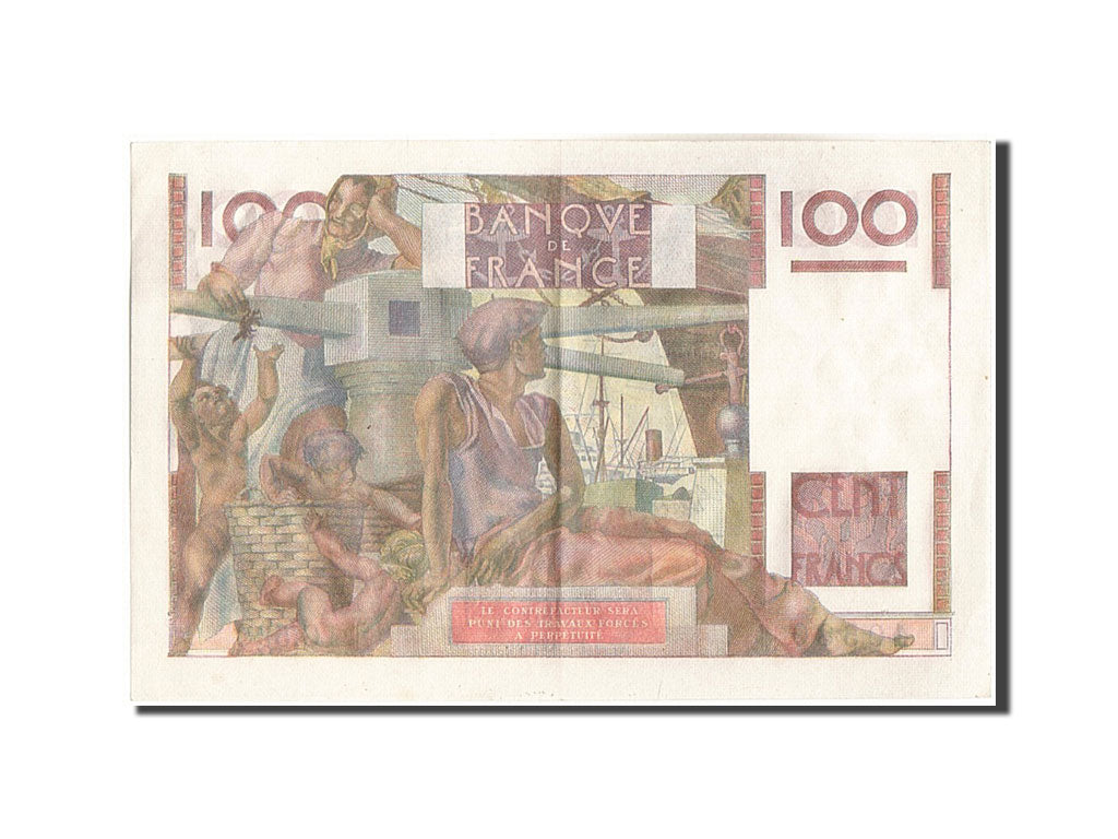 Banknot, Francja, 100 Francs, Jeune Paysan, 1954, 1954-04-01, UNC(60-62)
