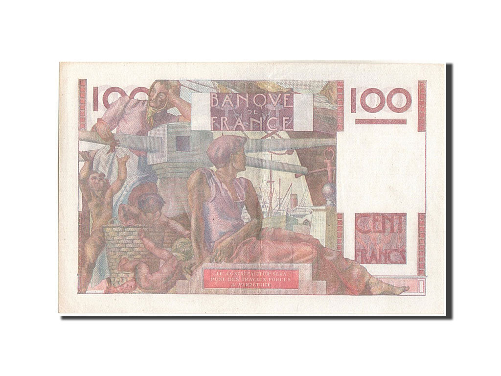 Biljet, Frankrijk, 100 Francs, 100 F 1945-1954 ''Jeune Paysan'', 1950