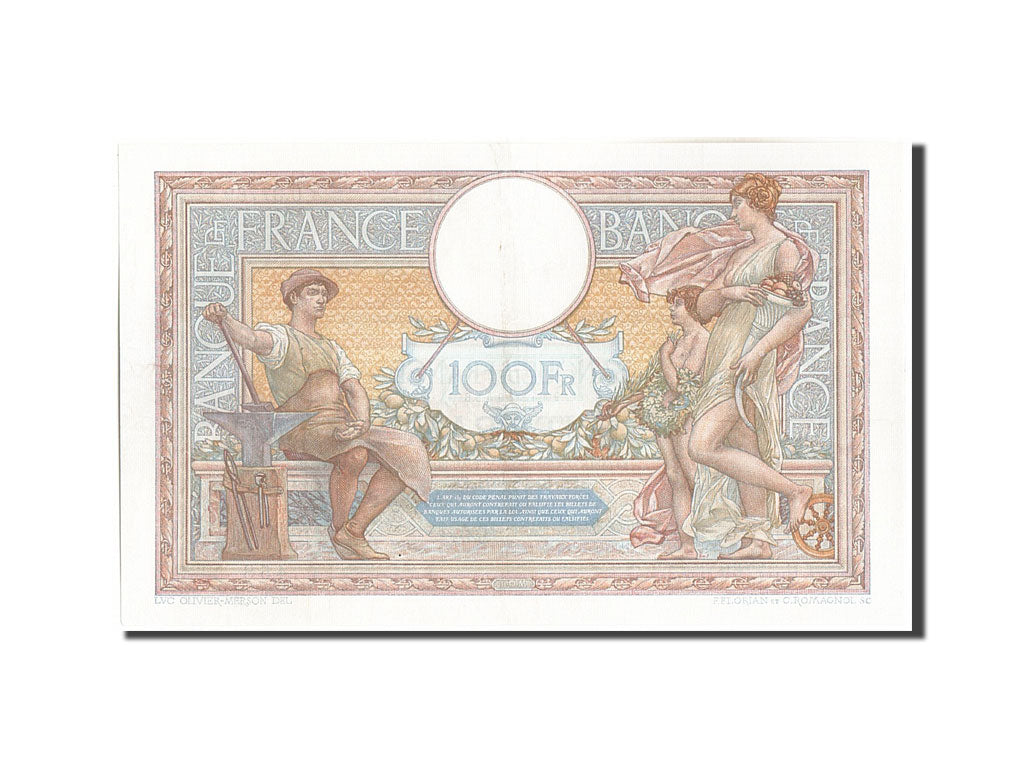 Banknote, France, 100 Francs, 100 F 1908-1939 ''Luc Olivier Merson'', 1932
