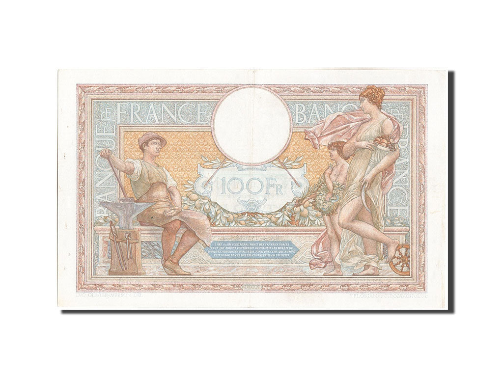 Banknote, France, 100 Francs, 100 F 1908-1939 ''Luc Olivier Merson'', 1934
