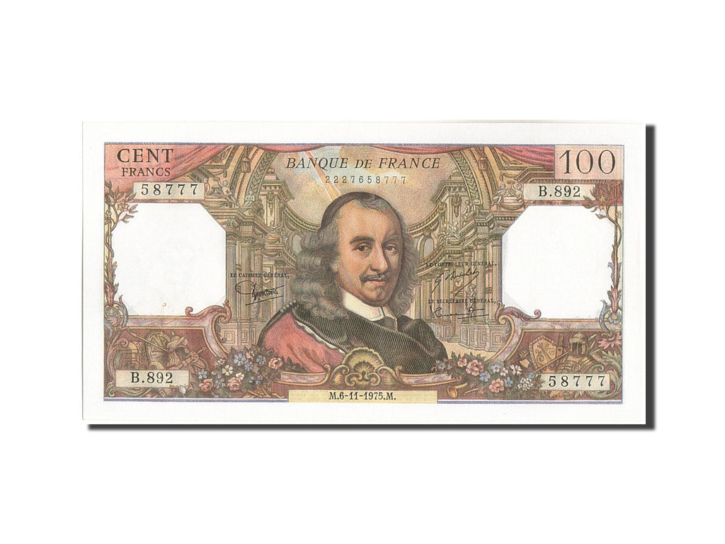 Billet, France, 100 Francs, 100 F 1964-1979 ''Corneille'', 1975, 1975-11-06