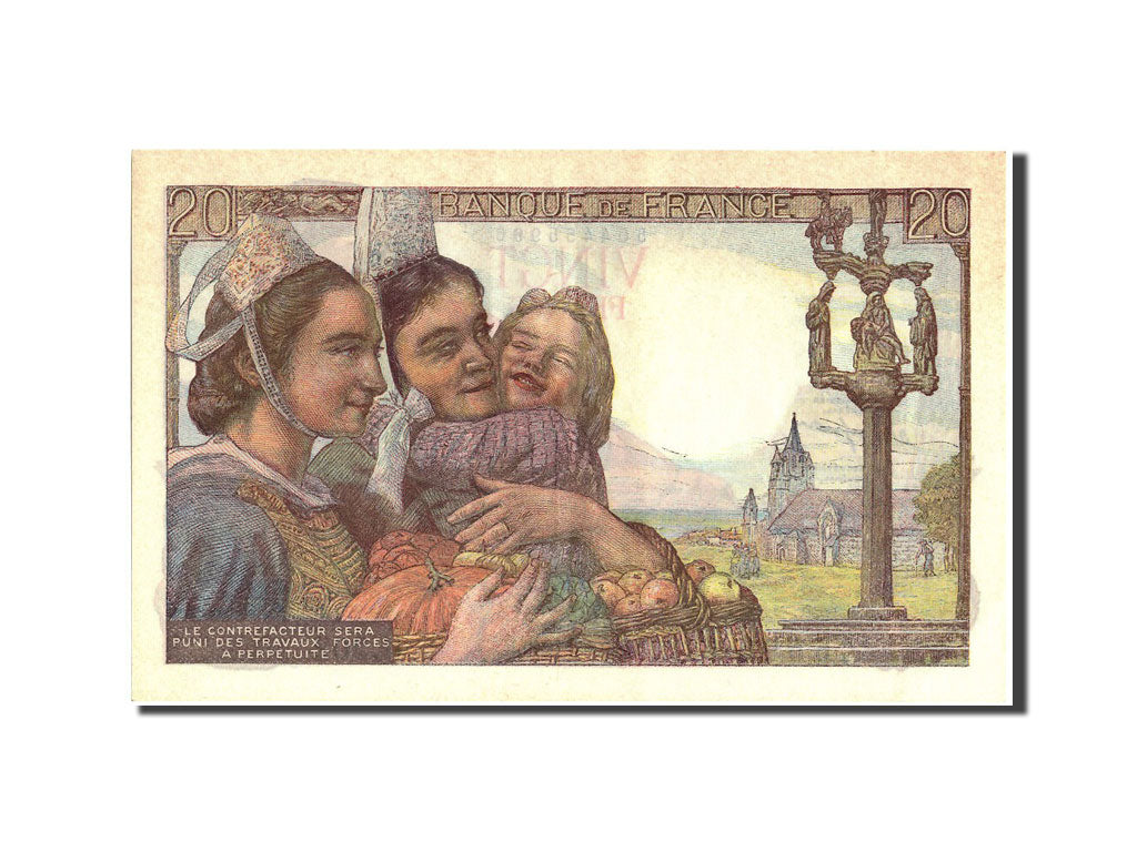 Banknote, France, 20 Francs, 20 F 1942-1950 ''Pêcheur'', 1949, 1949-03-10