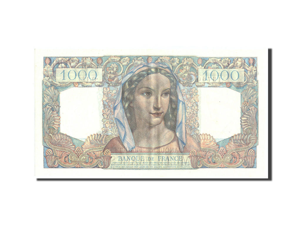 Banconote, Francia, 1000 Francs, 1 000 F 1945-1950 ''Minerve et Hercule'', 1945