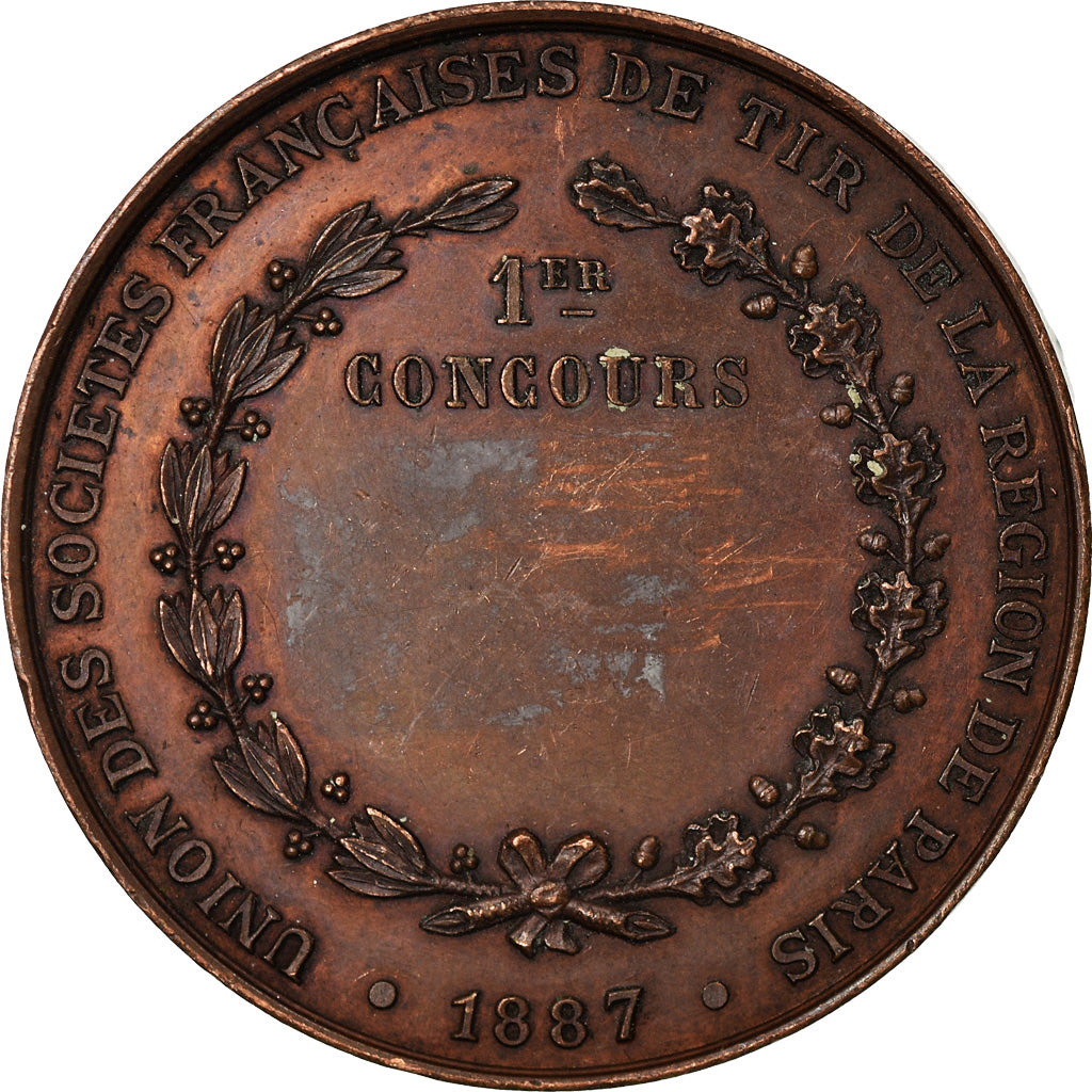 França, Medal, Union des Sociétés Françaises de Tir de Paris, 1887, Desaide