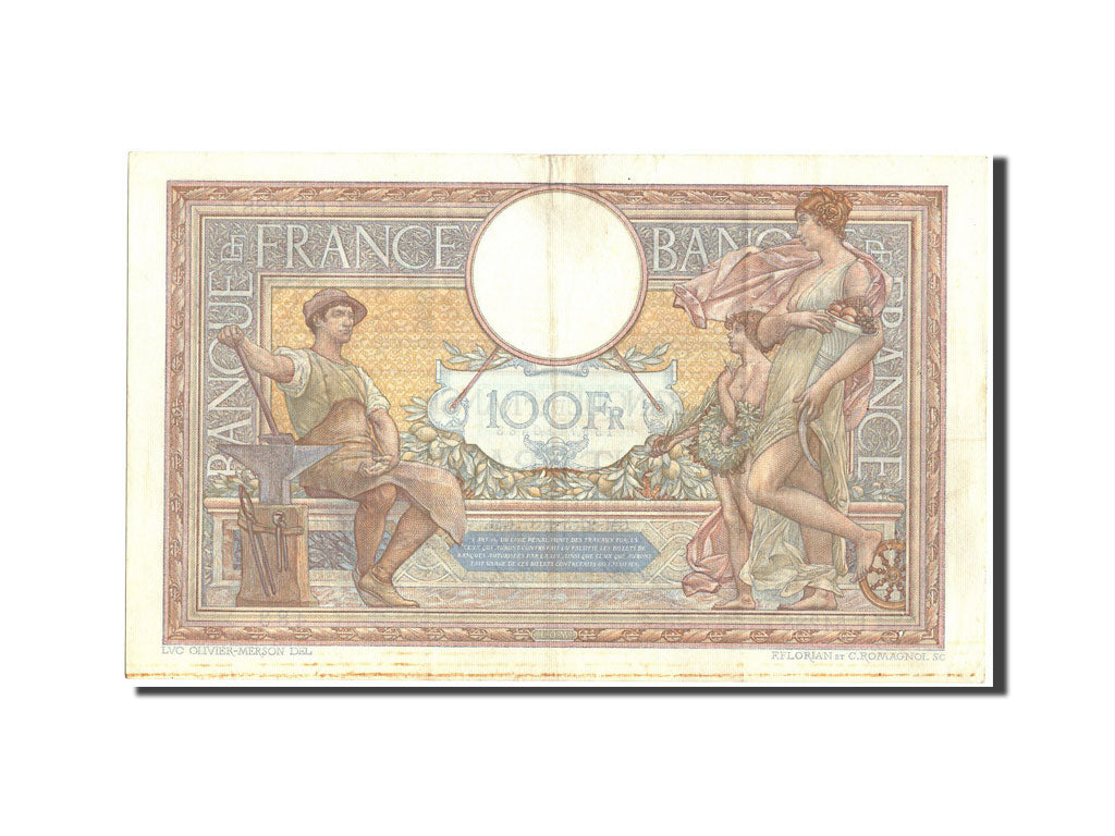 Banknote, France, 100 Francs, 100 F 1908-1939 ''Luc Olivier Merson'', 1937