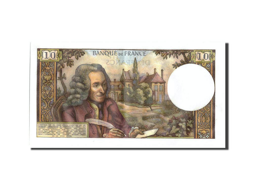 Geldschein, Frankreich, 10 Francs, 10 F 1963-1973 ''Voltaire'', 1970