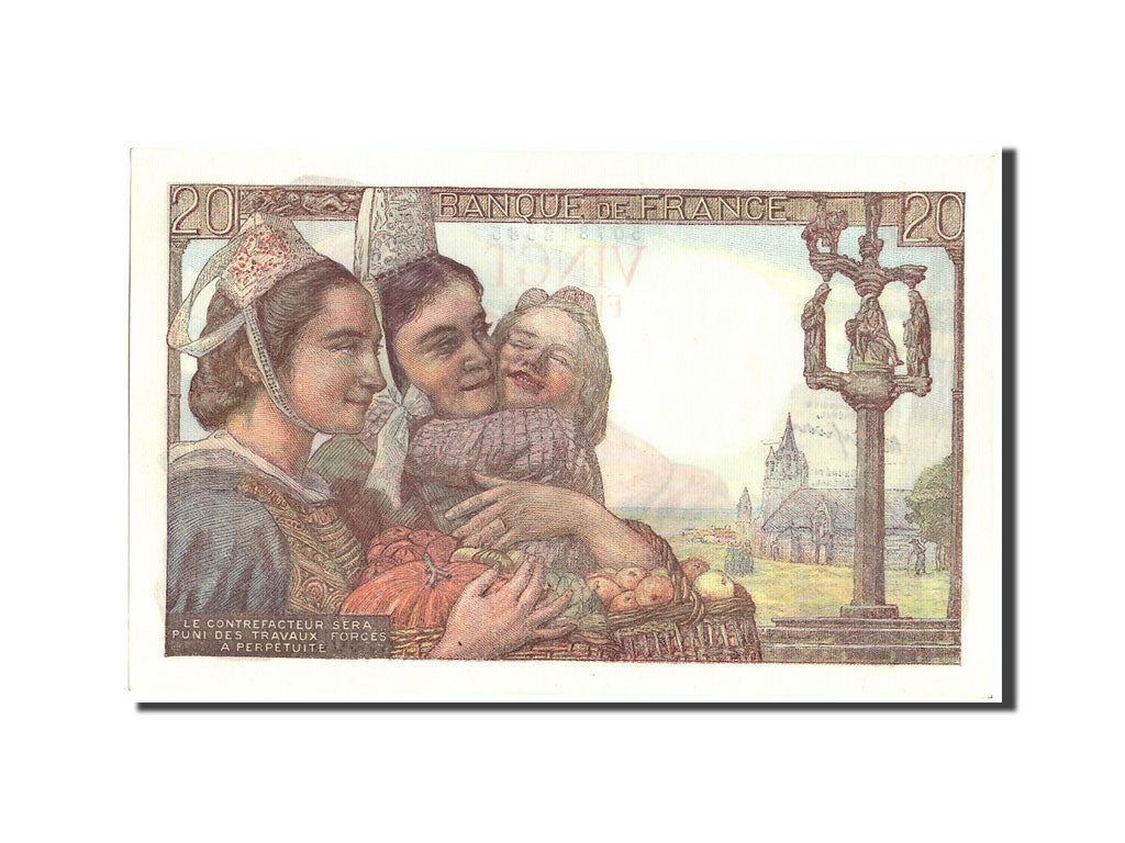 Banknote, France, 20 Francs, 20 F 1942-1950 ''Pêcheur'', 1949, 1949-03-10