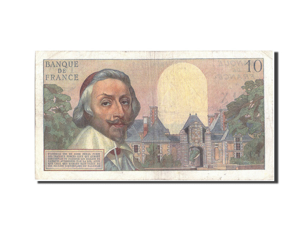 Banknote, France, 10 Nouveaux Francs, 10 NF 1959-1963 ''Richelieu'', 1961