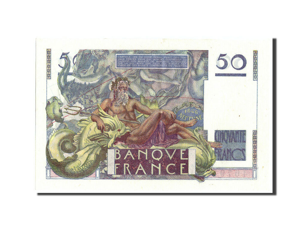 Banknote, France, 50 Francs, 50 F 1946-1951 ''Le Verrier'', 1946, 1946-05-31