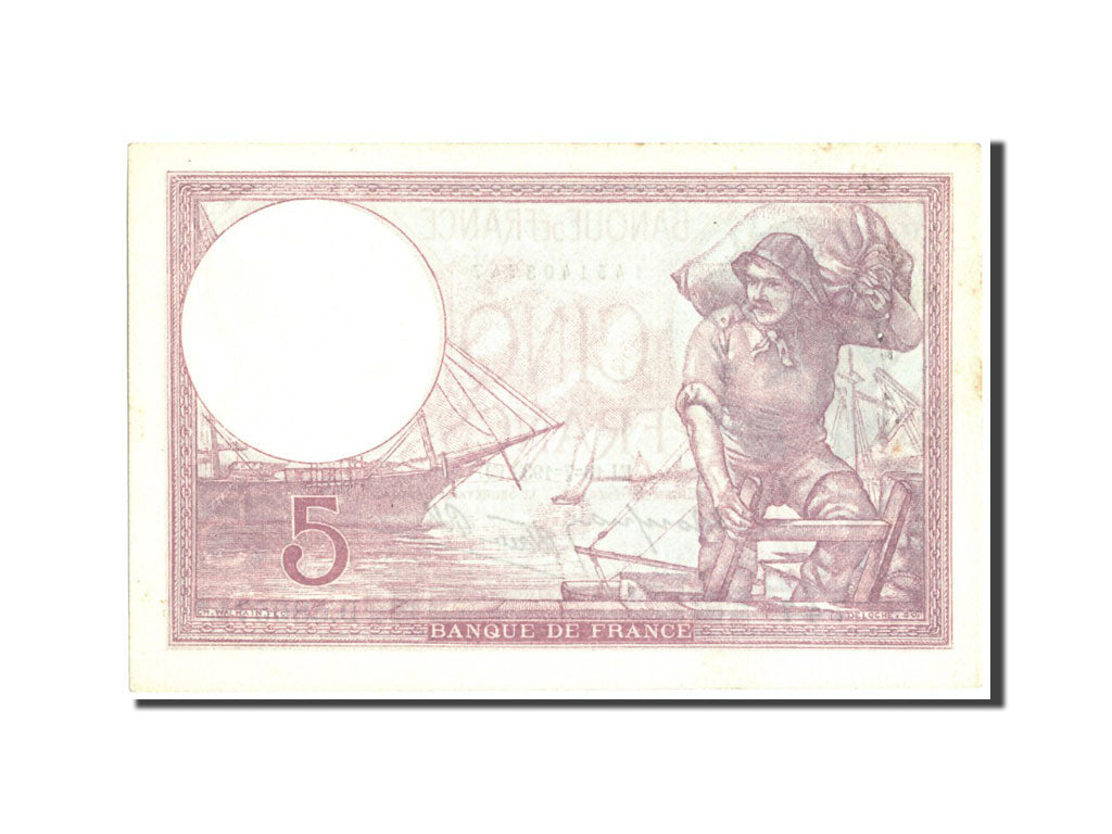 Banknote, France, 5 Francs, 5 F 1917-1940 ''Violet'', 1939, 1939-07-13