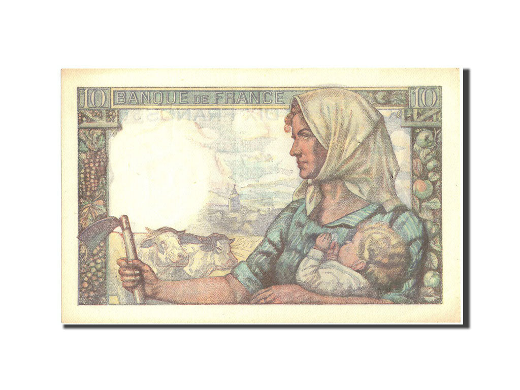 Billete, Francia, 10 Francs, 10 F 1941-1949 ''Mineur'', 1947, 1947-01-09, SC+