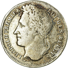 Coin, Belgium, Leopold I, 1/4 Franc, 1834, VF(30-35), Silver