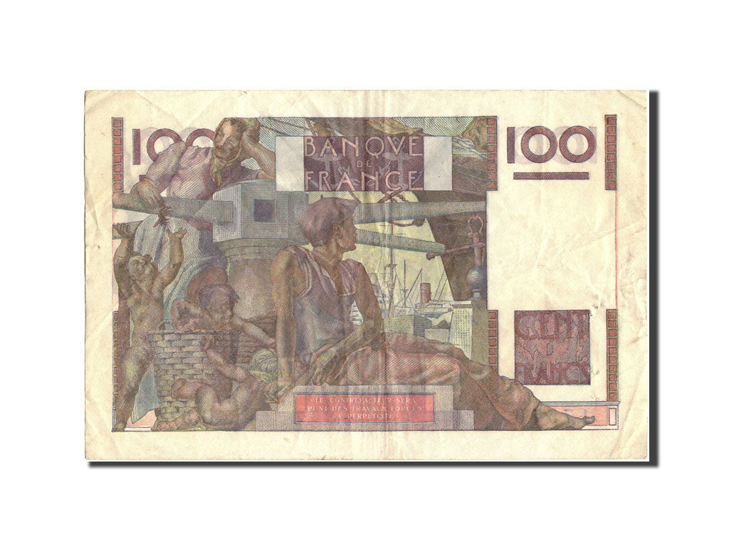 Banknote, France, 100 Francs, 100 F 1945-1954 ''Jeune Paysan'', 1953