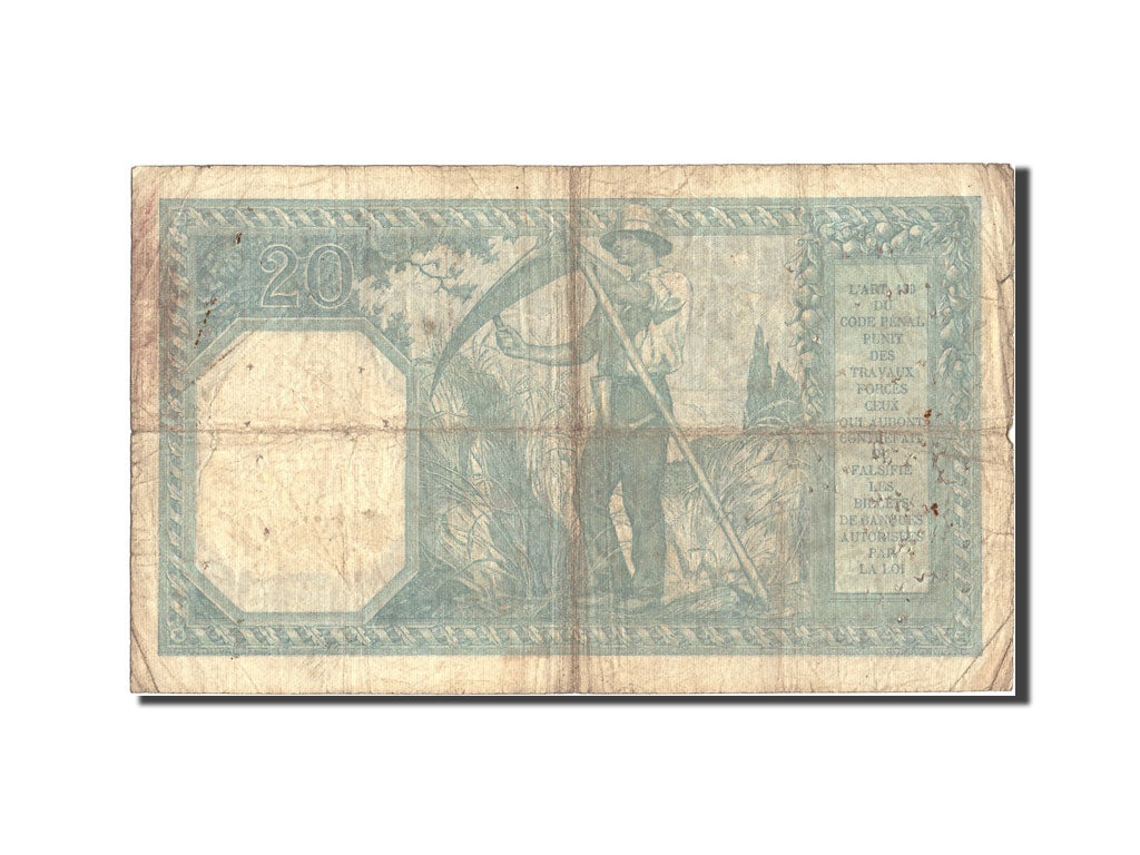 Banknote, France, 20 Francs, 20 F 1916-1919 ''Bayard'', 1916, 1916-08-02