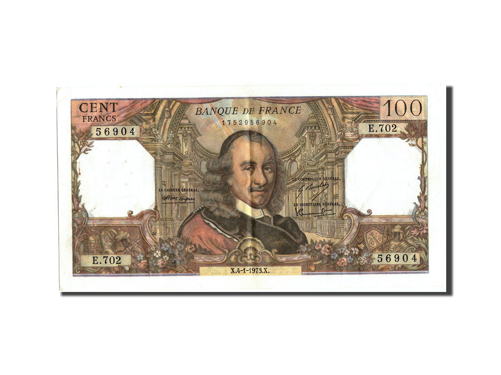 Banknot, Francja, 100 Francs, Corneille, 1973, 1973-01-04, EF(40-45)