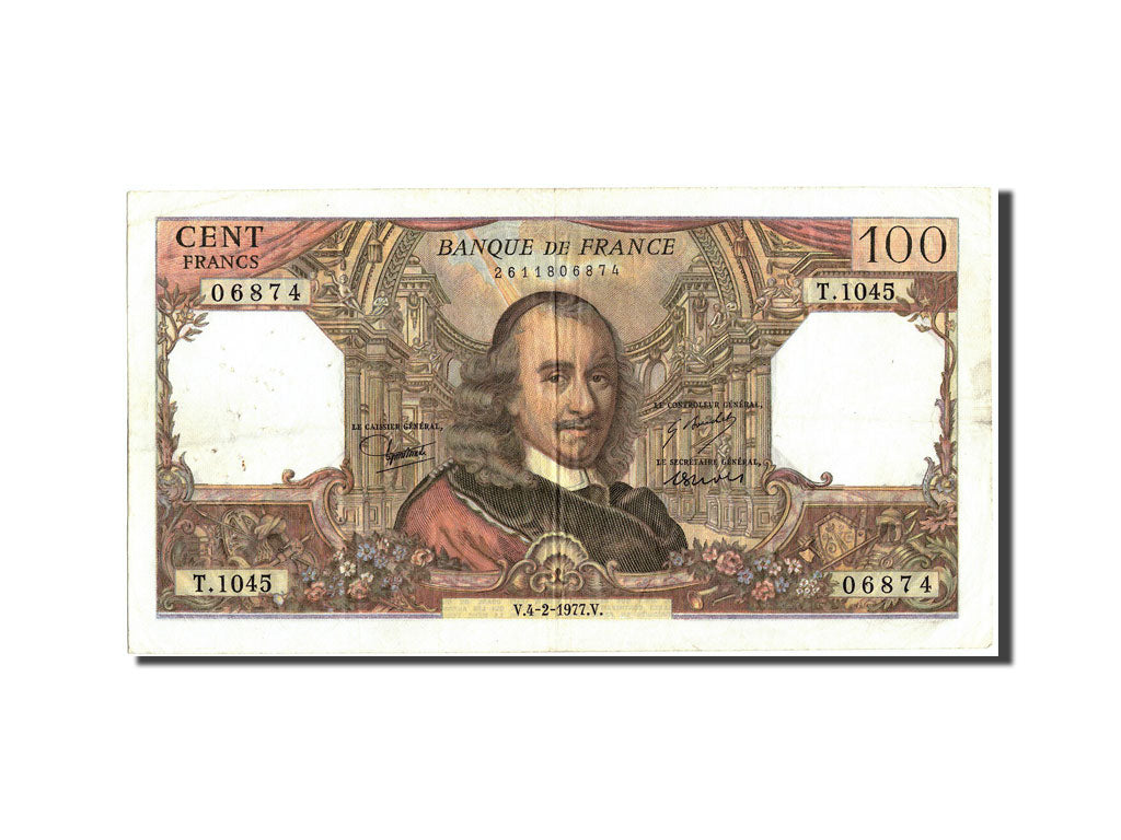 Banknot, Francja, 100 Francs, Corneille, 1977, 1977-02-04, EF(40-45)