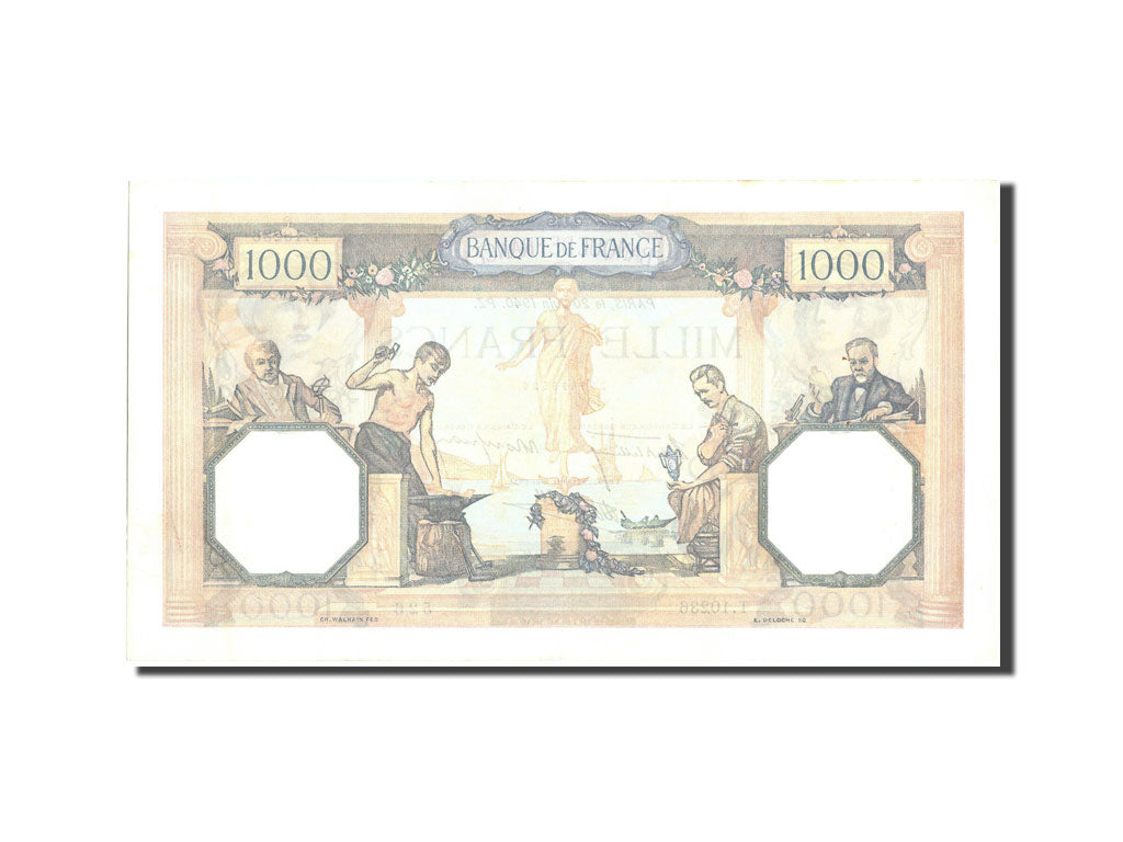 Billete, Francia, 1000 Francs, 1 000 F 1927-1940 ''Cérès et Mercure'', 1940