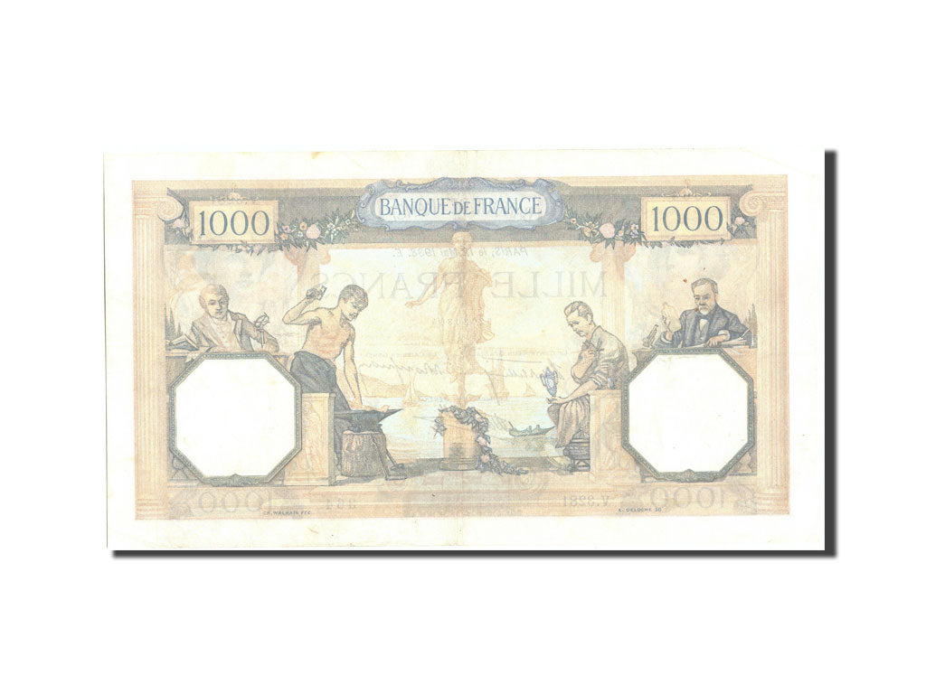Banconote, Francia, 1000 Francs, 1 000 F 1927-1940 ''Cérès et Mercure'', 1938