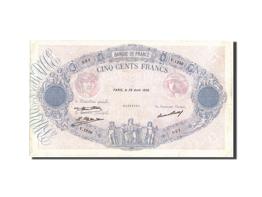 Banknote, France, 500 Francs, 500 F 1888-1940 ''Bleu et Rose'', 1930