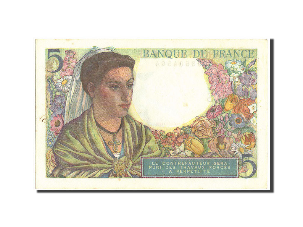 Banconote, Francia, 5 Francs, 5 F 1943-1947 ''Berger'', 1943, 1943-07-22, SPL-