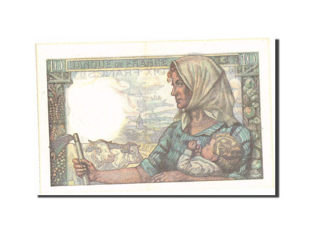 Geldschein, Frankreich, 10 Francs, 10 F 1941-1949 ''Mineur'', 1947, 1947-10-30