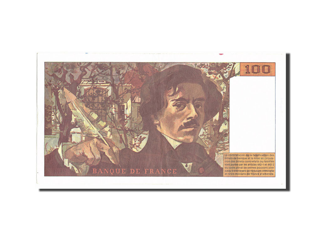 Banknot, Francja, 100 Francs, Delacroix, 1994, 1994, AU(55-58)