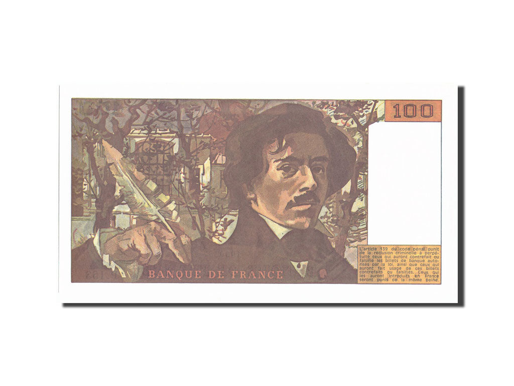 Banknot, Francja, 100 Francs, Delacroix, 1990, 1990, UNC(65-70)