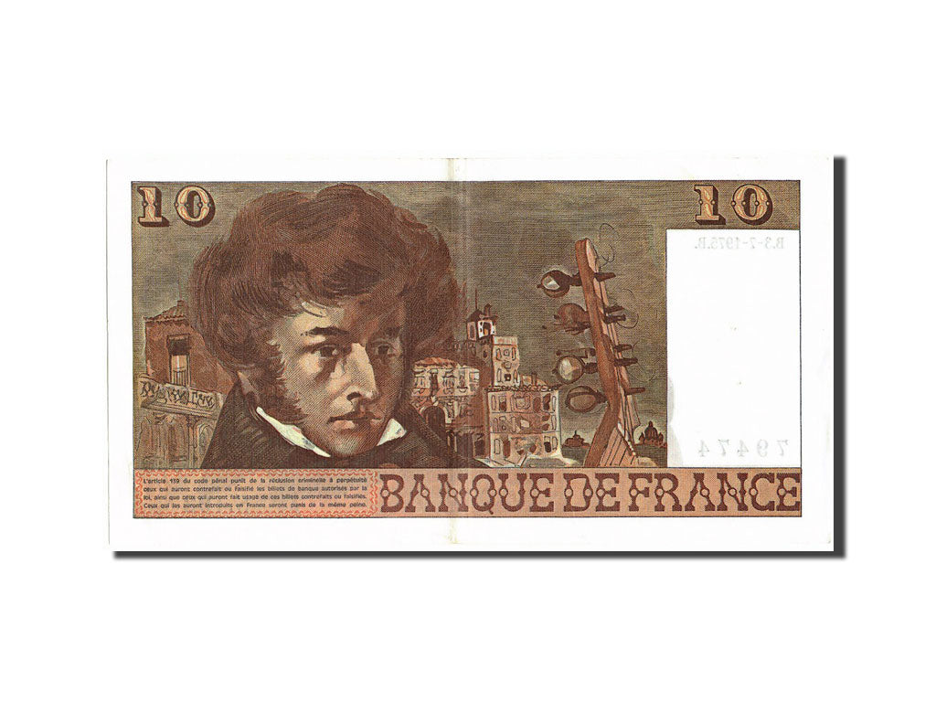 Biljet, Frankrijk, 10 Francs, 10 F 1972-1978 ''Berlioz'', 1975, 1975-07-03, SUP