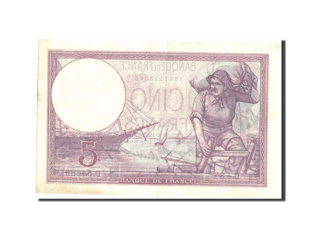 Banconote, Francia, 5 Francs, 5 F 1917-1940 ''Violet'', 1933, 1933-04-20, BB+