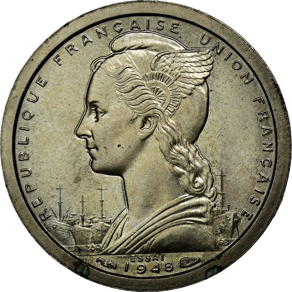 Coin, French Somaliland, Franc, 1948, Paris, MS(65-70), Copper-nickel