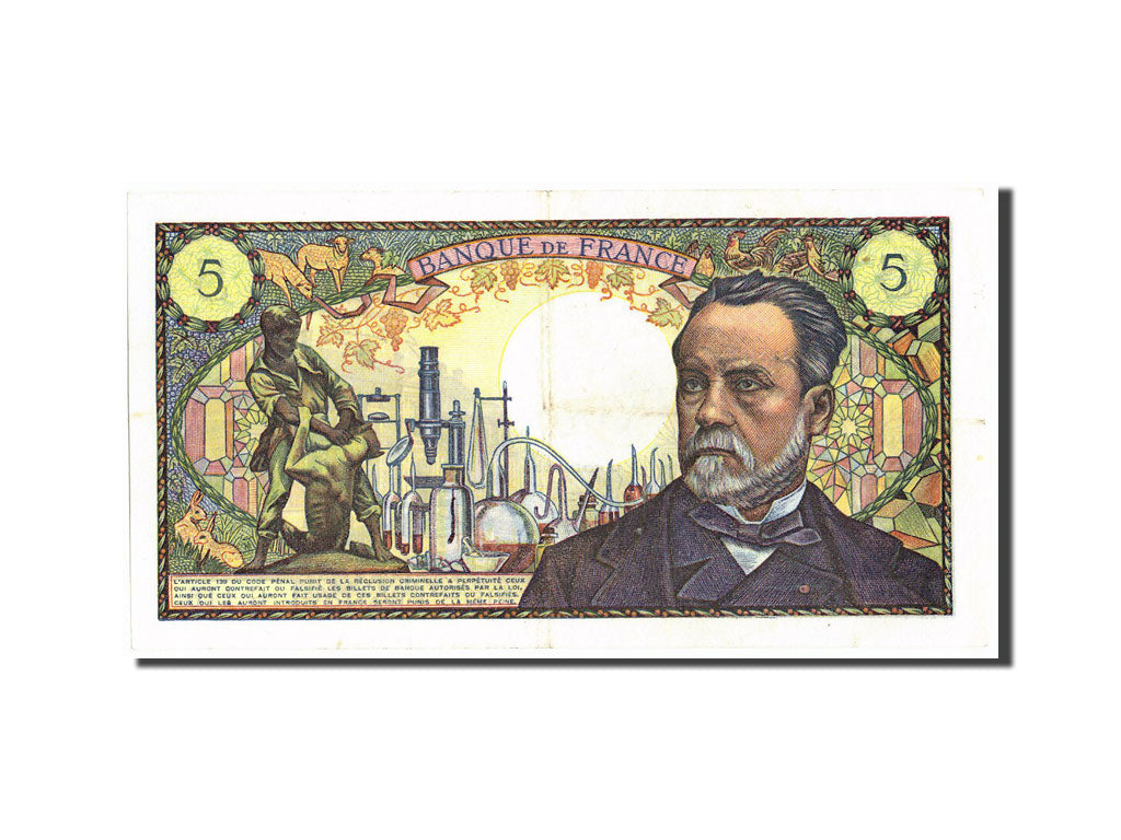 Billet, France, 5 Francs, 5 F 1966-1970 ''Pasteur'', 1970, 1970-01-08, SUP